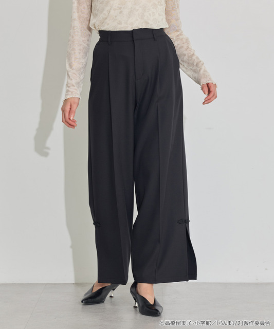 TVアニメ『らんま1/2』× earth music＆ecology Japan Label「チャイナパンツ」ブラック　着用イメージ（C）高橋留美子・小学館/「らんま1/2」製作委員会