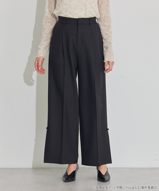 TVアニメ『らんま1/2』× earth music＆ecology Japan Label「チャイナパンツ」ブラック　着用イメージ（C）高橋留美子・小学館/「らんま1/2」製作委員会