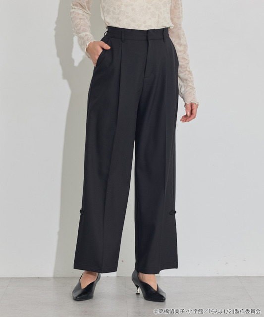 TVアニメ『らんま1/2』× earth music＆ecology Japan Label「チャイナパンツ」ブラック　着用イメージ（C）高橋留美子・小学館/「らんま1/2」製作委員会