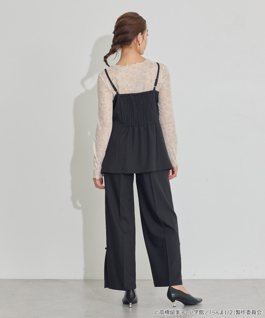 TVアニメ『らんま1/2』× earth music＆ecology Japan Label「チャイナビスチェ」ブラック　着用イメージ（C）高橋留美子・小学館/「らんま1/2」製作委員会