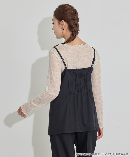 TVアニメ『らんま1/2』× earth music＆ecology Japan Label「チャイナビスチェ」ブラック　着用イメージ（C）高橋留美子・小学館/「らんま1/2」製作委員会