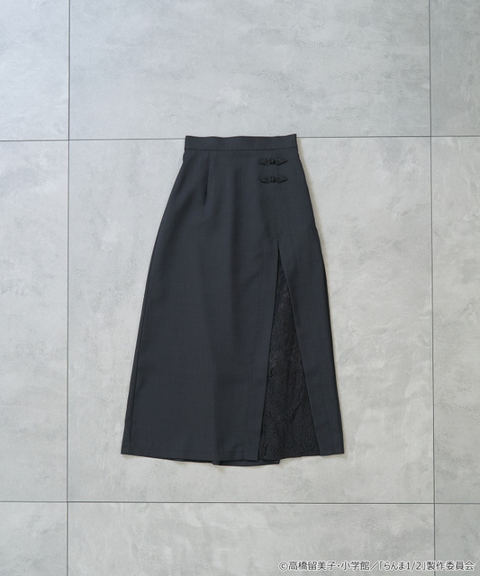 TVアニメ『らんま1/2』× earth music＆ecology Japan Label「チャイナスカート」ブラック（C）高橋留美子・小学館/「らんま1/2」製作委員会