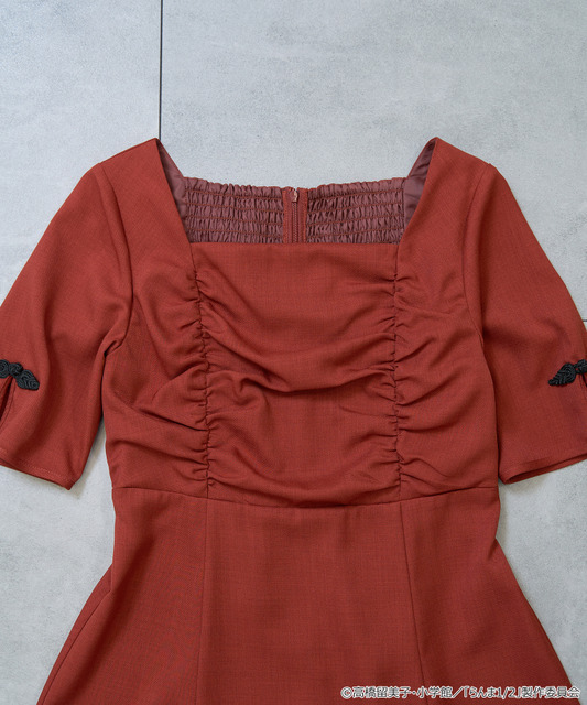 TVアニメ『らんま1/2』× earth music＆ecology Japan Label「チャイナワンピース」ボルドー（C）高橋留美子・小学館/「らんま1/2」製作委員会