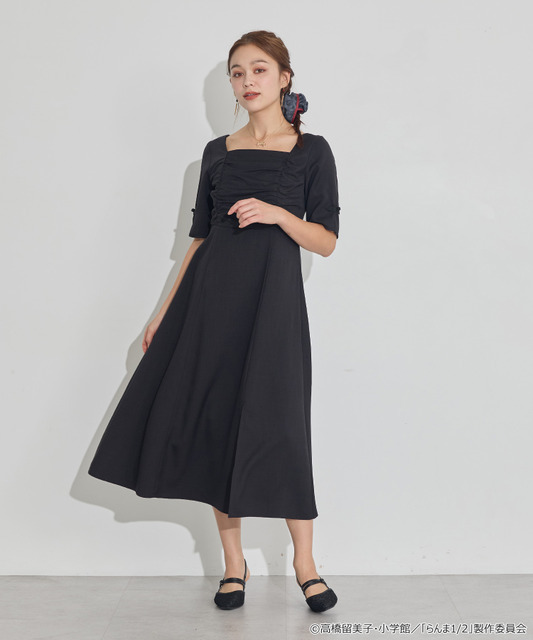 TVアニメ『らんま1/2』× earth music＆ecology Japan Label「チャイナワンピース」ブラック　着用イメージ（C）高橋留美子・小学館/「らんま1/2」製作委員会