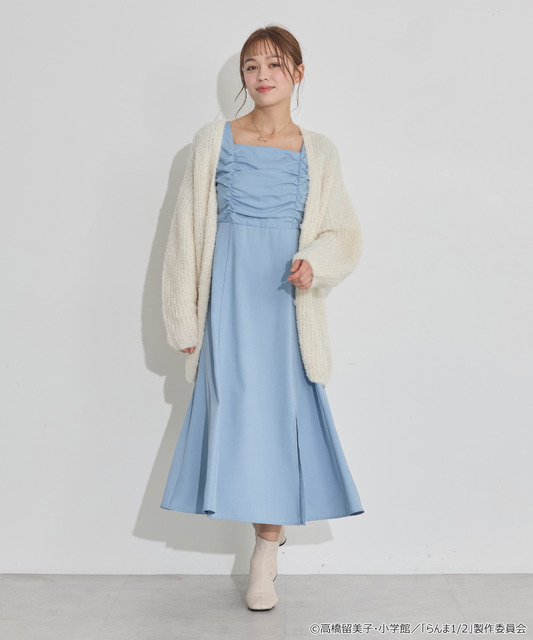 TVアニメ『らんま1/2』× earth music＆ecology Japan Label「チャイナワンピース」ライトブルー　着用イメージ（C）高橋留美子・小学館/「らんま1/2」製作委員会