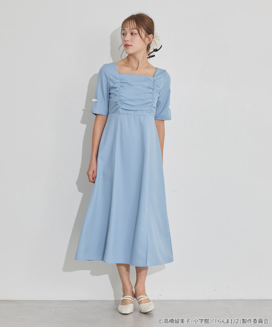 TVアニメ『らんま1/2』× earth music＆ecology Japan Label「チャイナワンピース」ライトブルー　着用イメージ（C）高橋留美子・小学館/「らんま1/2」製作委員会