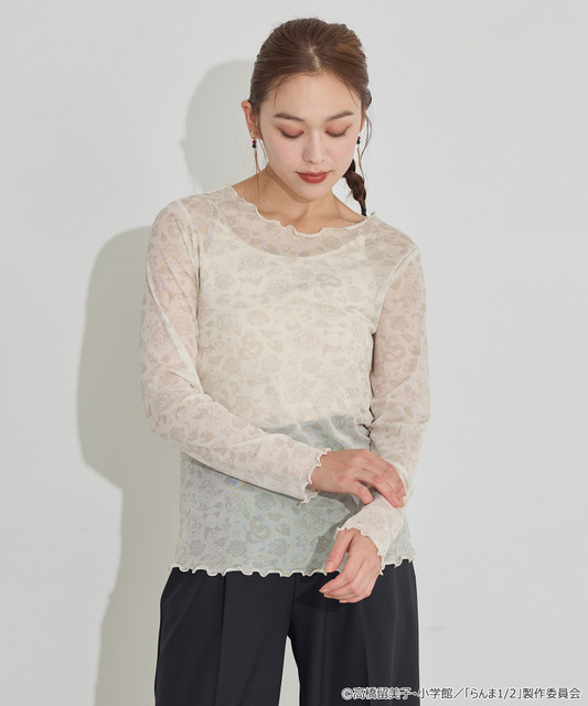 TVアニメ『らんま1/2』× earth music＆ecology Japan Label「シアートップス」アイボリー　着用イメージ（C）高橋留美子・小学館/「らんま1/2」製作委員会