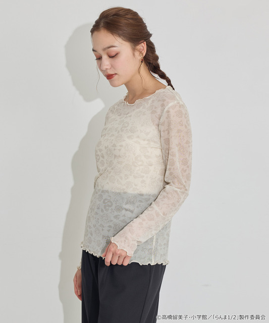 TVアニメ『らんま1/2』× earth music＆ecology Japan Label「シアートップス」アイボリー　着用イメージ（C）高橋留美子・小学館/「らんま1/2」製作委員会