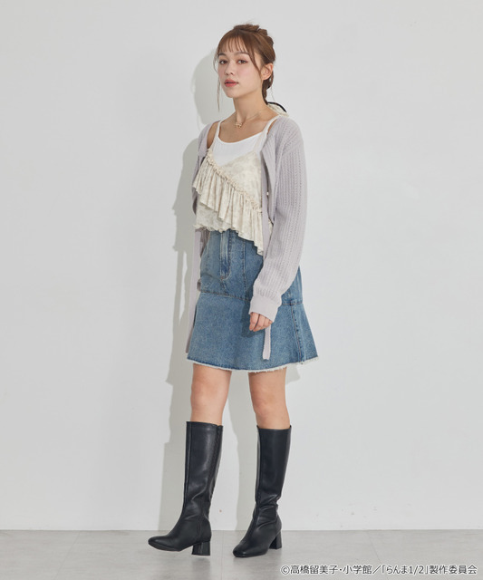 TVアニメ『らんま1/2』× earth music＆ecology Japan Label「シアービスチェ」アイボリー　着用イメージ（C）高橋留美子・小学館/「らんま1/2」製作委員会