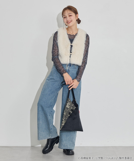 TVアニメ『らんま1/2』× earth music＆ecology Japan Label「チャイナトートバッグ」ブラック　使用イメージ（C）高橋留美子・小学館/「らんま1/2」製作委員会