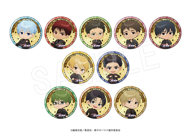 TVアニメ『黒子のバスケ』ミニキャラトレーディングゴールド缶バッジ　JF2026黒スーツver.（TypeA）（C）藤巻忠俊／集英社・黒子のバスケ製作委員会