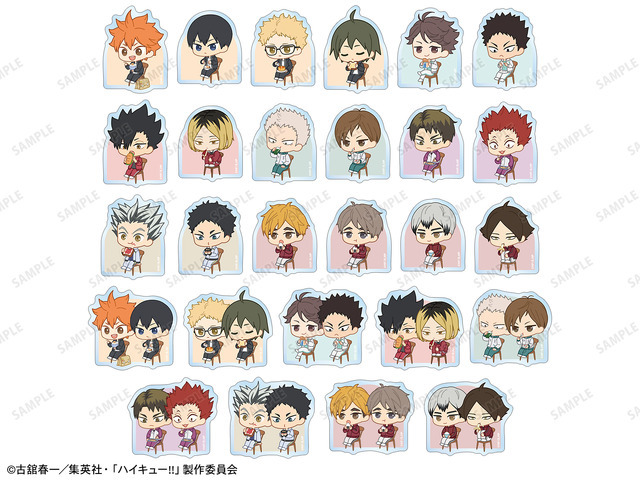 TVアニメ『ハイキュー!!』トレーディング ちびキャラ モーニングver. ダイカットステッカー（C）古舘春一／集英社・「ハイキュー!!」製作委員会