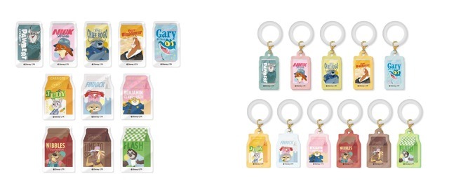 アクリルマグネット（ランダム11種）、めじるしチャーム（ランダム11種）