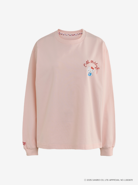 ハローキティ×Cath Kidston「ロングスリーブシャツ ピンク」