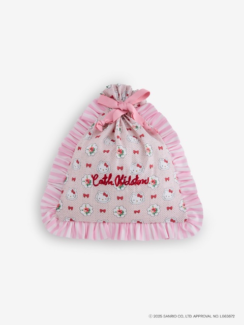 ハローキティ×Cath Kidston「ドローストリングポーチ Provence」
