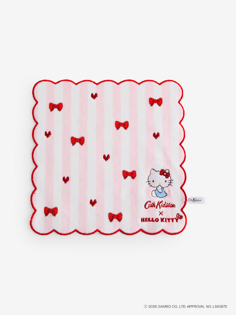 ハローキティ×Cath Kidston「タオルハンカチ Stripe」