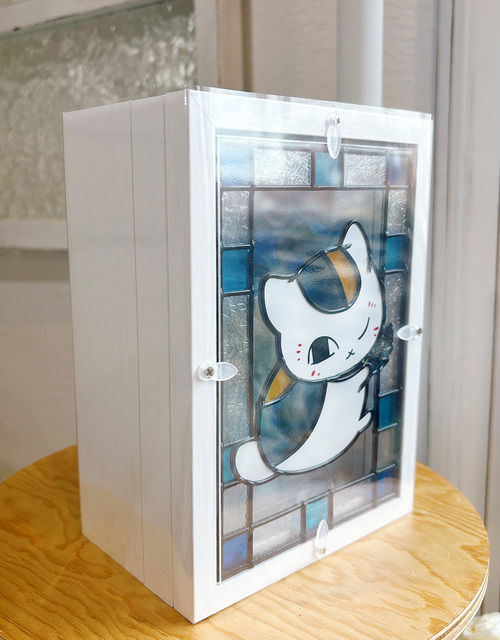 夏目友人帳 ニャンコ先生のグラスアートと花束のセット