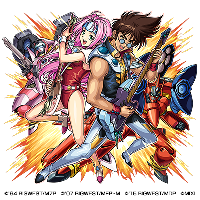 火属性　★6　Fire Bomber 熱気バサラ＆ミレーヌ・フレア・ジーナス（獣神化）CV：神奈延年（熱気バサラ）平野綾（ミレーヌ・フレア・ジーナス）