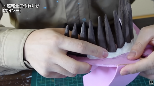 歯ぐきはねんどで作成