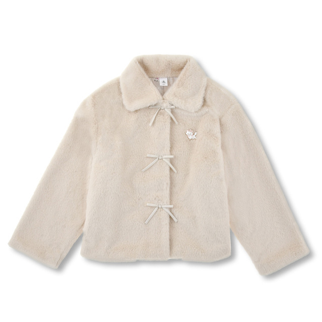 ディズニーのアニメ映画『おしゃれキャット』公開55周年記念「マリー おしゃれキャット ブルゾン ブローチ付き ベージュ ARISTOCATS 55TH」