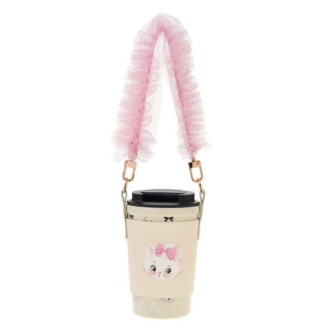 ディズニーのアニメ映画『おしゃれキャット』公開55周年記念「マリー おしゃれキャット タンブラー ステンレス ホルダー付き ARISTOCATS 55TH」