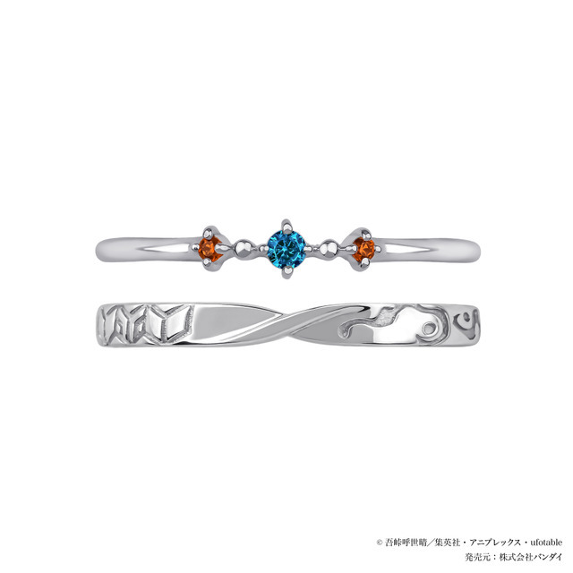 アニメ『鬼滅の刃』ジュエリー第6弾「冨岡義勇　セットリング」セット使用イメージ