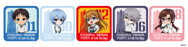 「EVANGELIONシリーズ30周年×YOKOHAMAコラボカフェ in Cafe Fan Base」オリジナルコースター