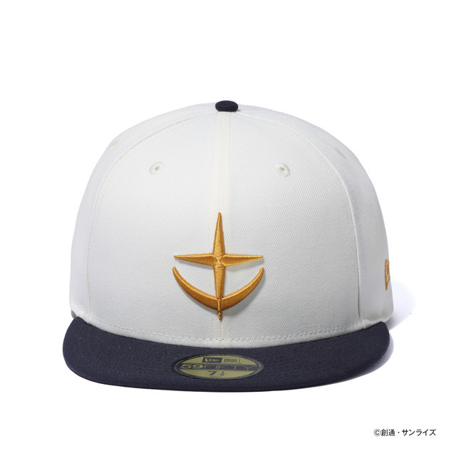 ニューエラ「59FIFTY 機動戦士ガンダム 地球連邦軍 クローム ネイビーバイザー」
