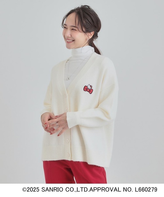 Vネックカーディガン