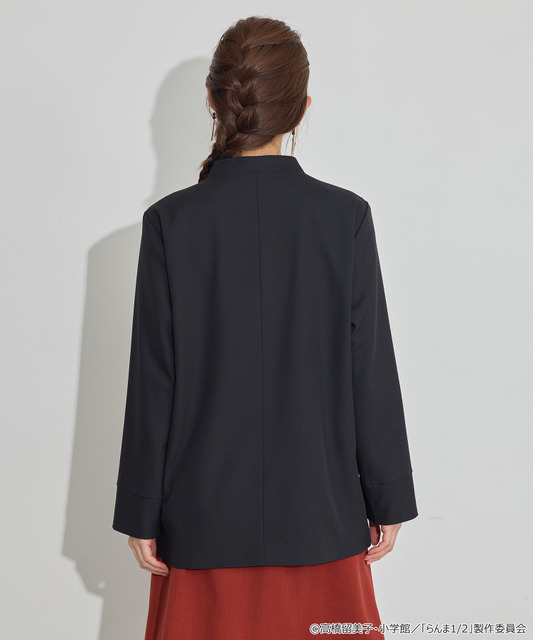 TVアニメ『らんま1/2』× earth music＆ecology Japan Label「チャイナシャツジャケット」ブラック　着用イメージ（C）高橋留美子・小学館/「らんま1/2」製作委員会