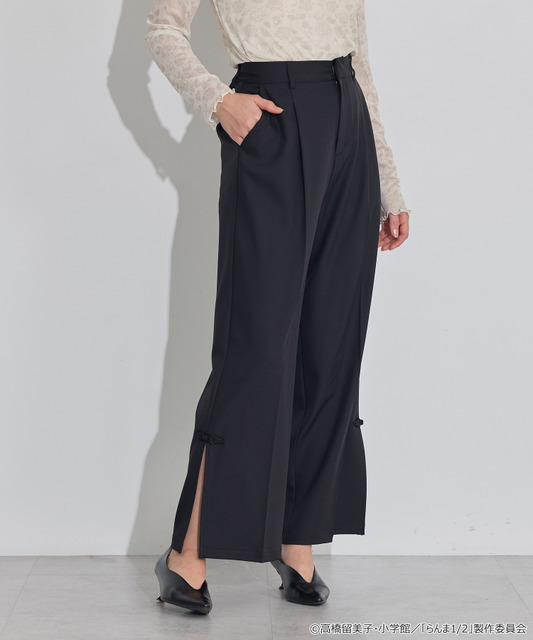 TVアニメ『らんま1/2』× earth music＆ecology Japan Label「チャイナパンツ」ブラック　着用イメージ（C）高橋留美子・小学館/「らんま1/2」製作委員会