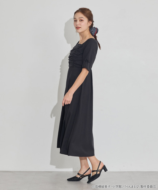 TVアニメ『らんま1/2』× earth music＆ecology Japan Label「チャイナワンピース」ブラック　着用イメージ（C）高橋留美子・小学館/「らんま1/2」製作委員会