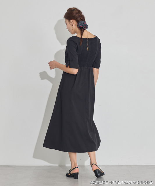 TVアニメ『らんま1/2』× earth music＆ecology Japan Label「チャイナワンピース」ブラック　着用イメージ（C）高橋留美子・小学館/「らんま1/2」製作委員会