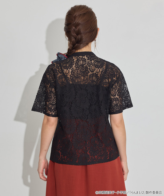 TVアニメ『らんま1/2』× earth music＆ecology Japan Label「チャイナレースシャツ」ブラック　着用イメージ（C）高橋留美子・小学館/「らんま1/2」製作委員会