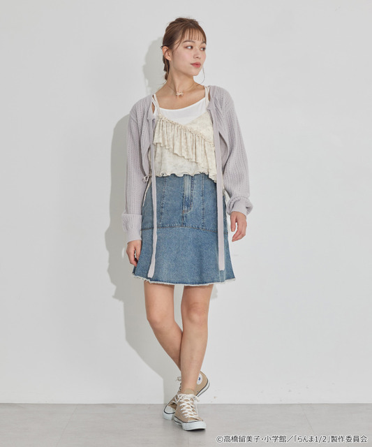 TVアニメ『らんま1/2』× earth music＆ecology Japan Label「シアービスチェ」アイボリー　着用イメージ（C）高橋留美子・小学館/「らんま1/2」製作委員会