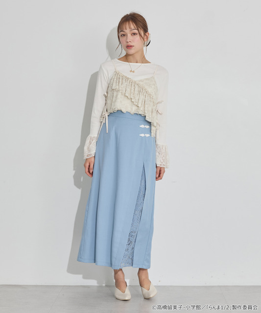 TVアニメ『らんま1/2』× earth music＆ecology Japan Label「シアービスチェ」アイボリー　着用イメージ（C）高橋留美子・小学館/「らんま1/2」製作委員会