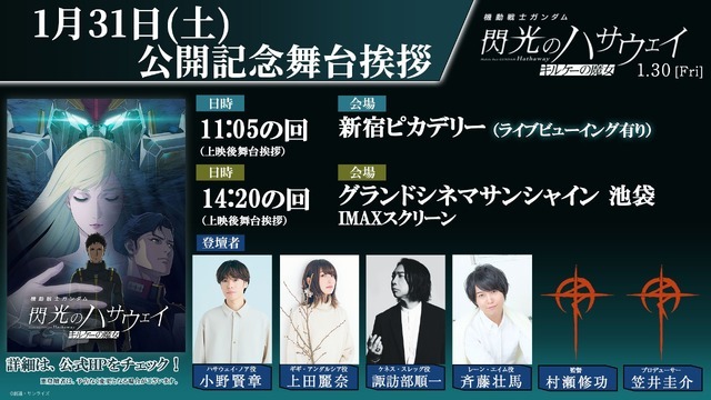 『機動戦士ガンダム 閃光のハサウェイ キルケーの魔女』公開記念舞台挨拶