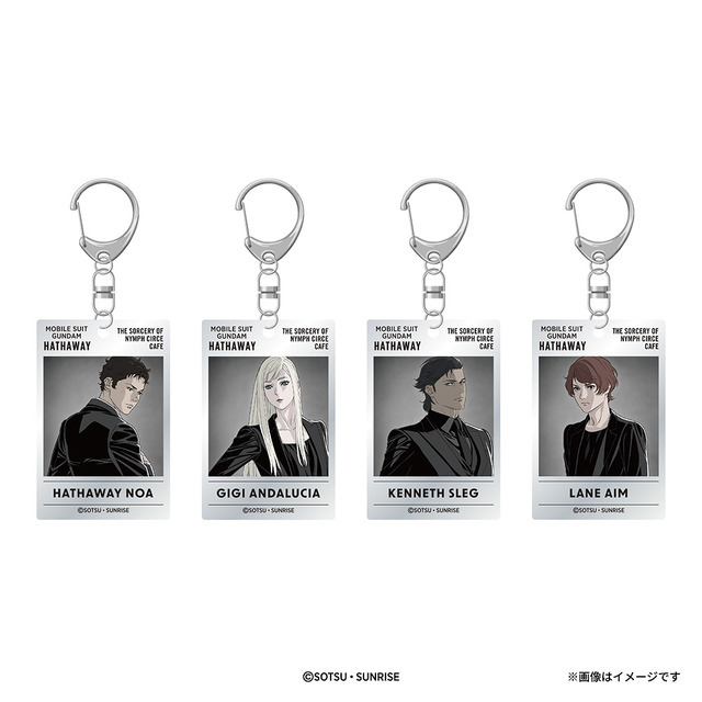 「機動戦士ガンダム 閃光のハサウェイ キルケーの魔女 カフェ」アクリルキーホルダー（ランダム4種）