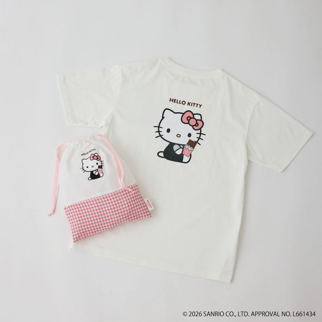 HELLO KITTY × ROPE' PICNIC「巾着付きアソートTシャツ」