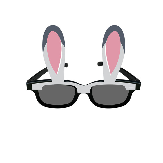 『ズートピア２』メガネ用カスタム耳型ステッカー（ジュディ・バージョン2）