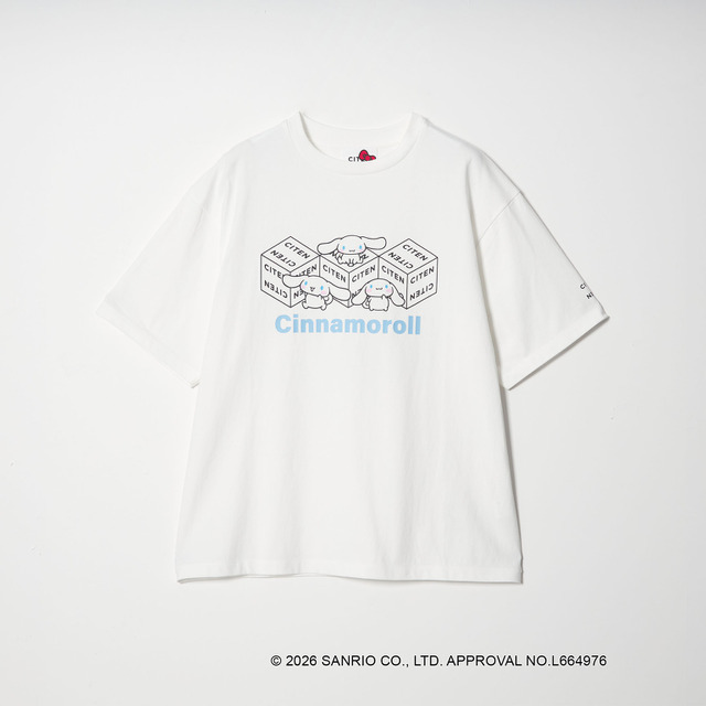 サンリオキャラクターズ×CITEN「Tシャツ」シナモロール