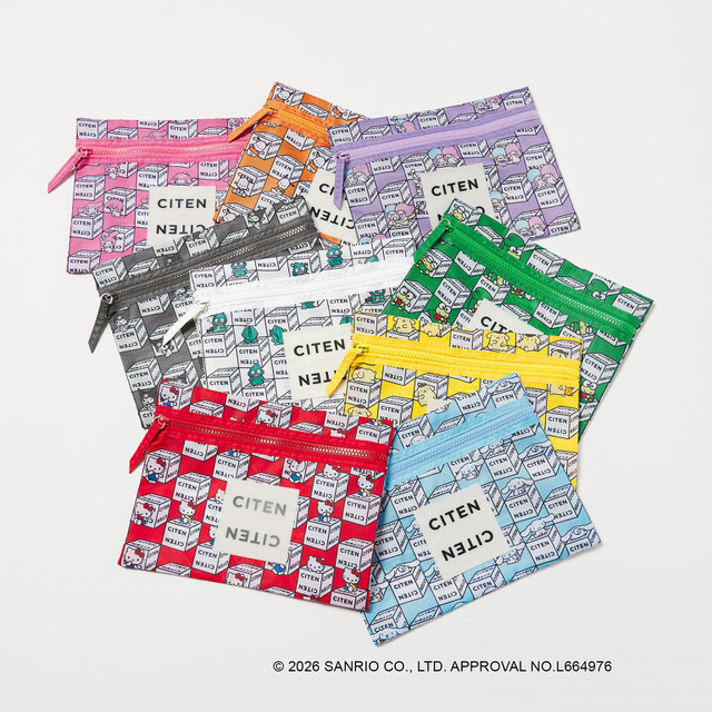 サンリオキャラクターズ×CITEN「フラットポーチ」各種