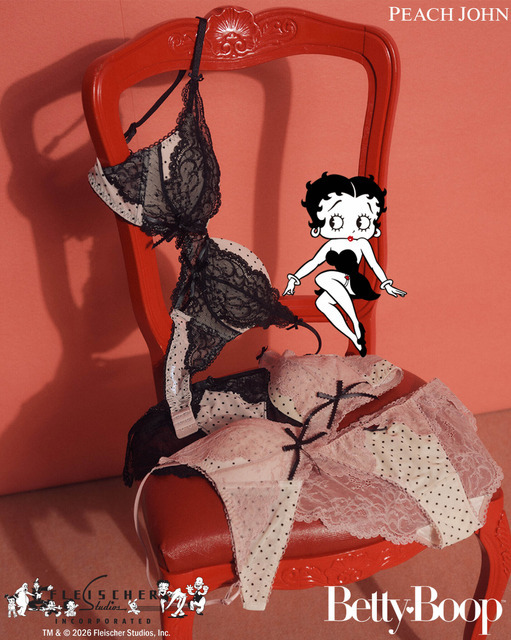 Betty Boop(TM) ドットレースノンワイヤーブラ