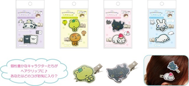 ヘアクリップ（各825円※税込）：アクリル樹脂製・金属クリップ・２個セット