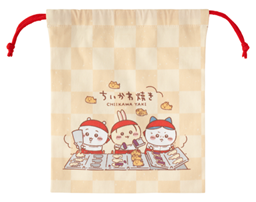 NEW【ちいかわ焼き 店員さんなほどよいサイズの巾着】各1,320円（税込）