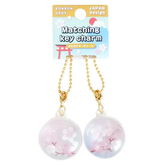 和柄　ボンボンドロップおそろいキーチャーム　桜B