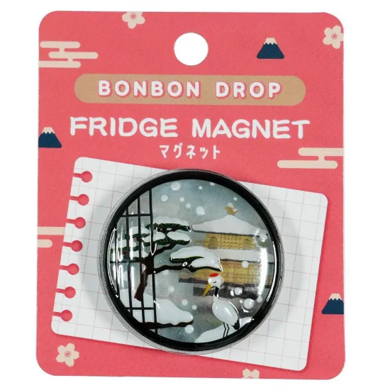 和柄　ボンボンドロップマグネット　雪景色