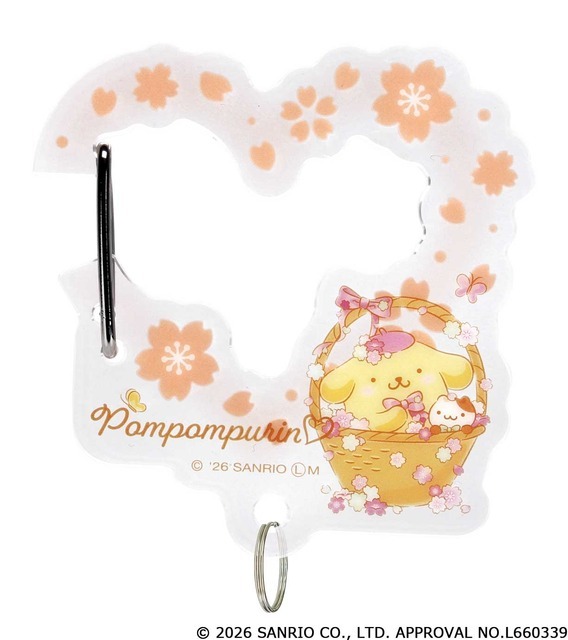 サンリオキャラクターズ　さくらマジックアクリルカラビナ_ポムポムプリン