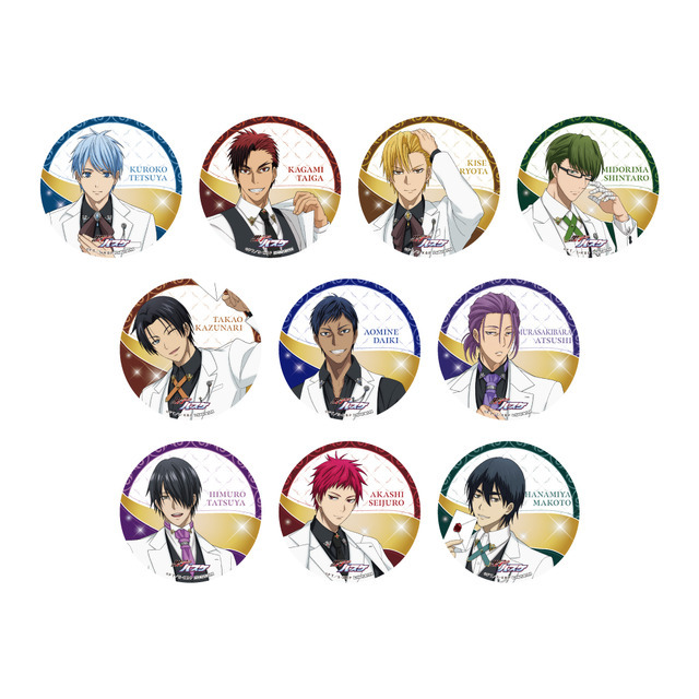 GiGOコラボカフェ「黒子のバスケ」_黒子のバスケ グリッター缶バッジ～白スーツver.～(全10種・ランダム)