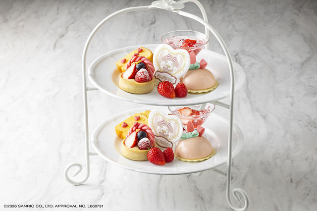 「マイメロディデザートプレート」ご提供イメージ（画像は2名様分）